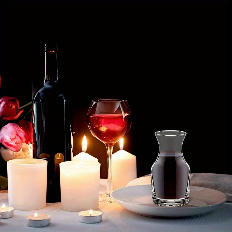 Single Serving Wine Carafe Glass Mini Decanter Individual Wine Decanter Small Carafe for Dinner Parties Tastings Bars Restaurants, 6.5 Oz, 7.7 Oz6 Pack