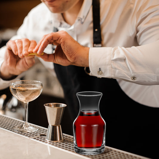 6 Pack Single Serving Wine Carafe Glass - 7.7oz Tapered Mini Decanter with Wide Bowl for Enhanced Aroma, Durable Glass for Dinner Parties, Wine Tastings, Bars & Restaurants, Restaurant Glassware, Elegant Drinkware, Transparent Drinkware
