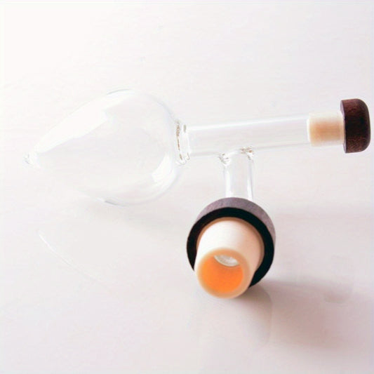 Glass Quick Wine Decanter Spout Sobering Device Clear Round\u002FPeach Shaped Wine Aerator Professional Wine Bottle Pourer Winery