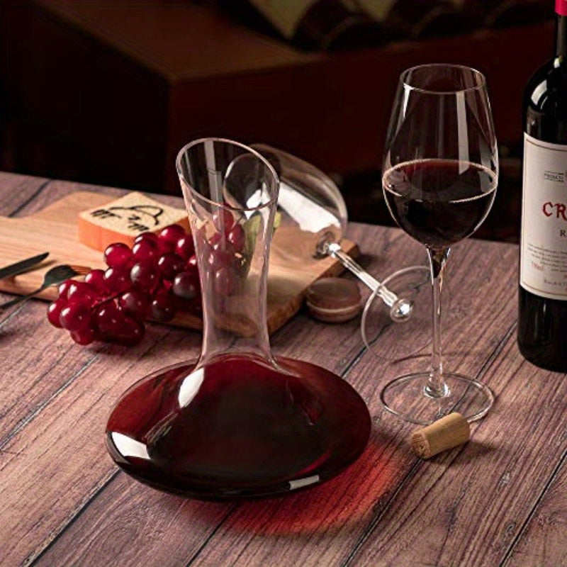 YouYah 100 Crystal Wine Decanter Set with Stand Stopper Brush and Beads Red Wine Carafe Handblown Gift and Accory