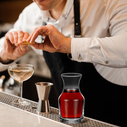 6 Pack Single Serving Wine Carafe Glass - 7.7oz Tapered Mini Decanter with Wide Bowl for Enhanced Aroma, Durable Glass for Dinner Parties, Wine Tastings, Bars & Restaurants, Restaurant Glassware, Elegant Drinkware, Transparent Drinkware