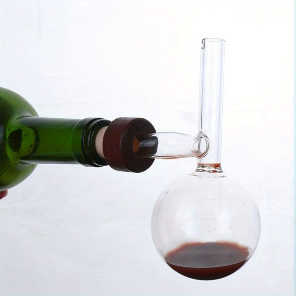 Glass Quick Wine Decanter Spout Sobering Device Clear Round\u002FPeach Shaped Wine Aerator Professional Wine Bottle Pourer Winery