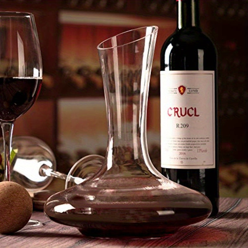 YouYah 100 Crystal Wine Decanter Set with Stand Stopper Brush and Beads Red Wine Carafe Handblown Gift and Accory