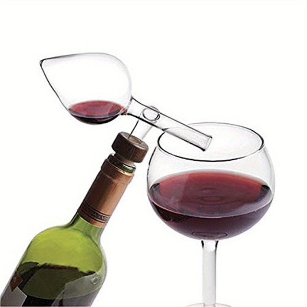 Glass Quick Wine Decanter Spout Sobering Device Clear Round\u002FPeach Shaped Wine Aerator Professional Wine Bottle Pourer Winery